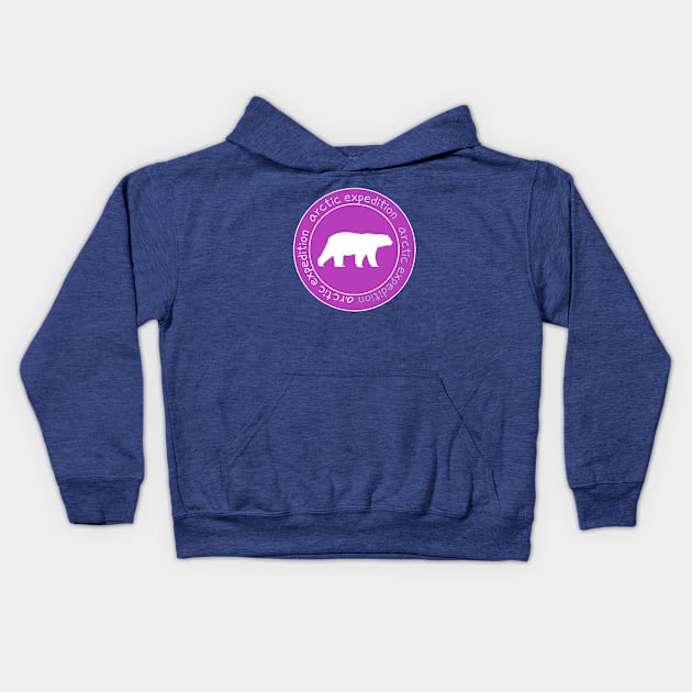 arctic expedition,polar bear Kids Hoodie by zzzozzo